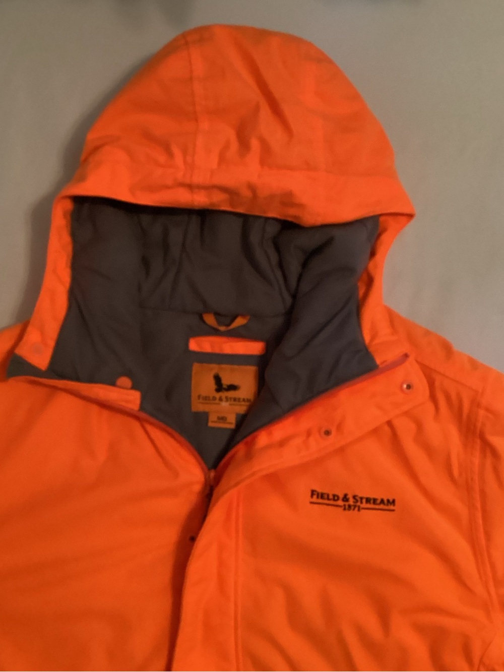 Field & Stream Hydro Proof Ultra Blaze Orange Men’s Outdoor Jacket Coat Size M
